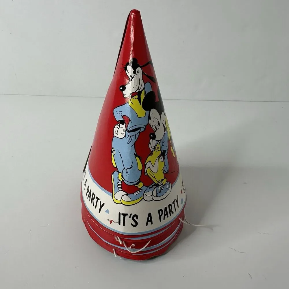 9‎ Vintage Disney Party Hats Mickey Minnie Goofy Junk Journal Photo Booth Prop